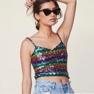 Skirts Lpa Rainbow Sequin Skirt in Multicolor from REVOLVE